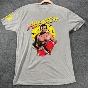 American‎ AF Abewatch T Shirt Abraham Lincoln Funny Patriotic Graphic Large Gray